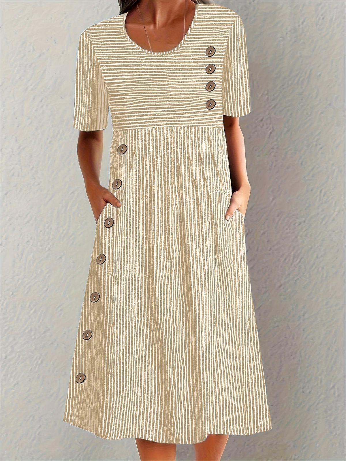 Sofia™ | Vestido de Rayas de Verano