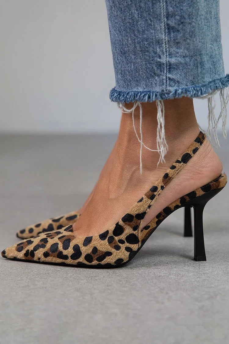 Margaret | Tacón D'Orsay de Leopardo