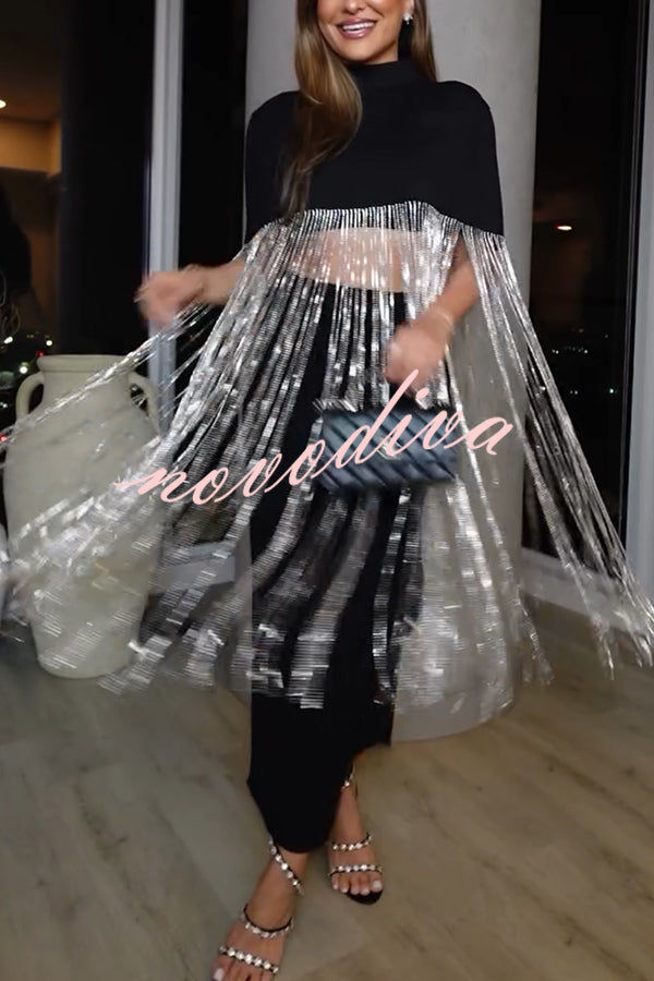 Falda midi Nuevo Nivel de talle alto con cremallera lateral y abertura