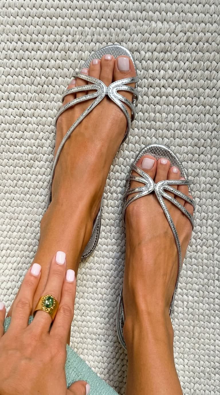 Serafina | Sandalias doradas, esencia del verano