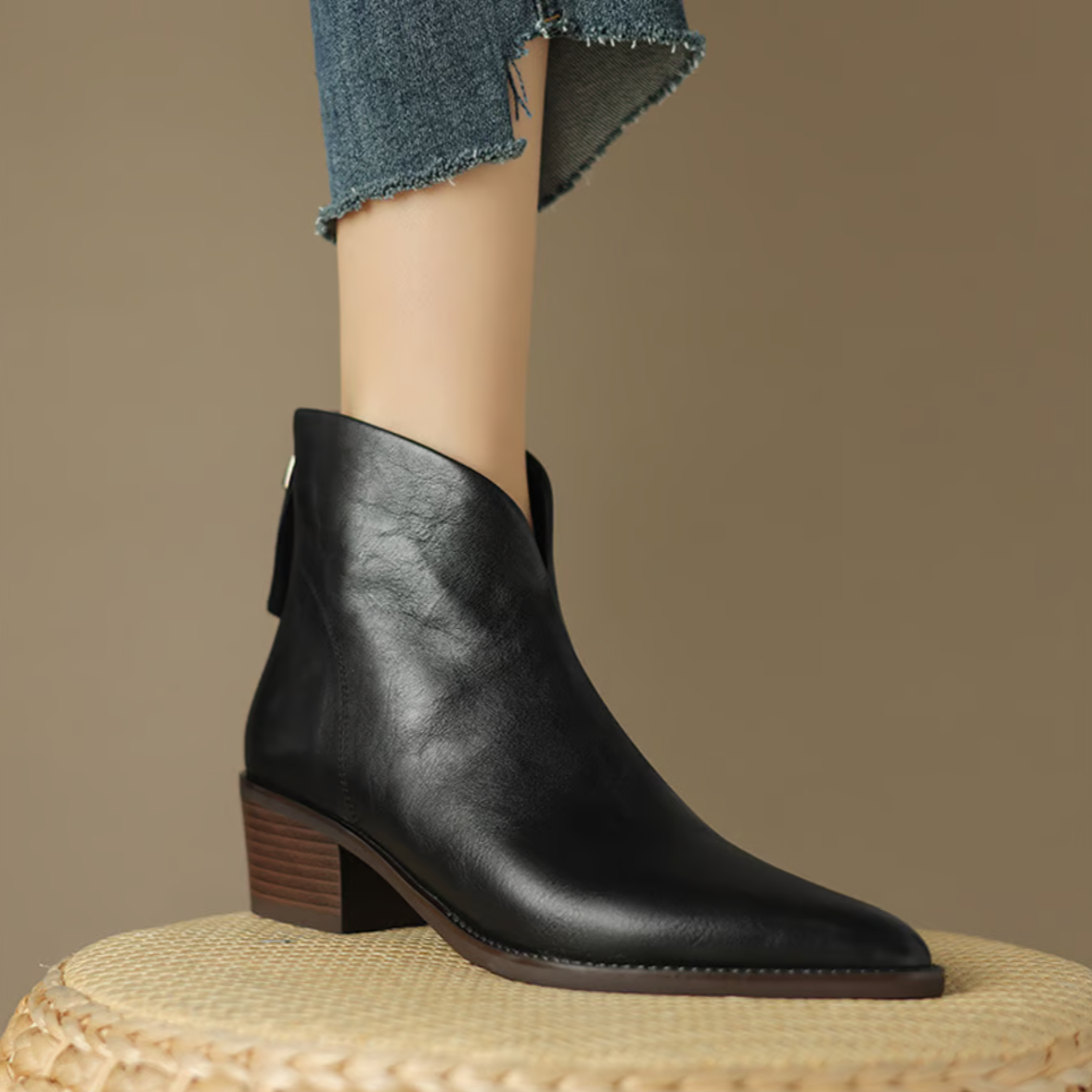 ZAFIRA™ | Botines de piel premium con tacón bajo