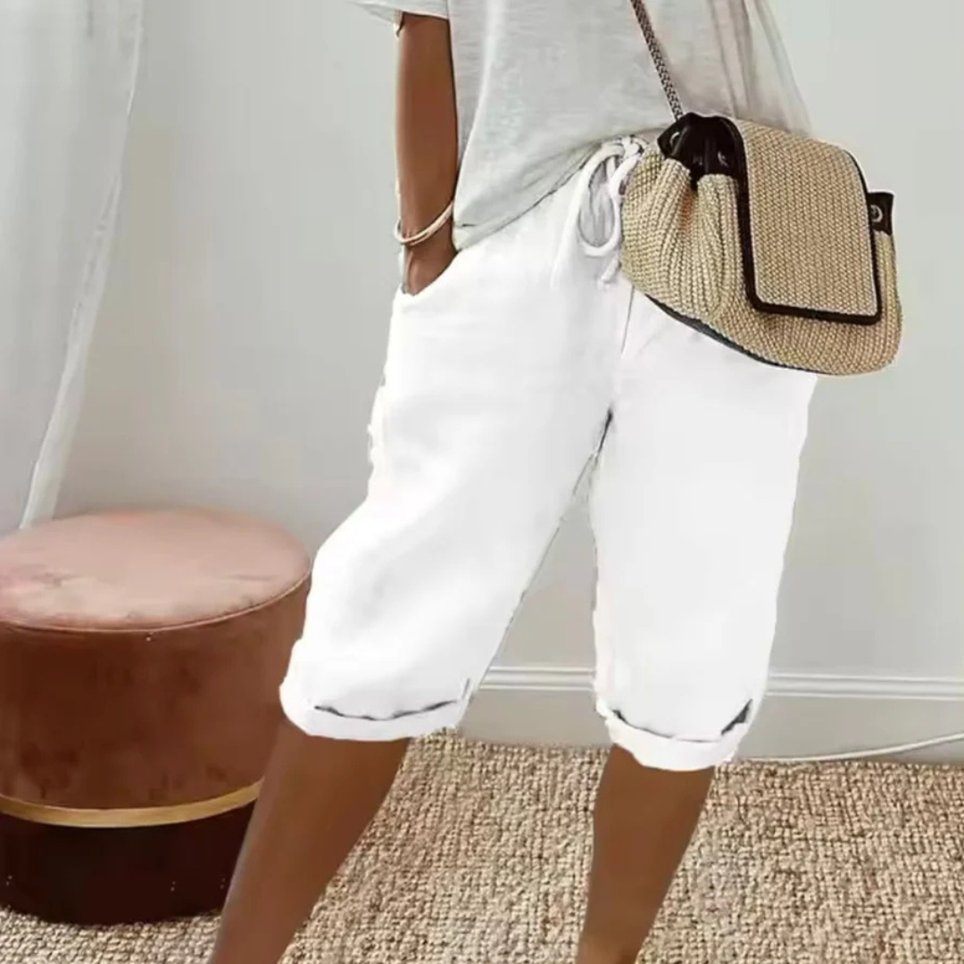 Fenley | Short Capri de Lino con Cordón