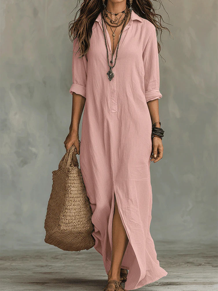 WILLOW | Vestido Largo sin Esfuerzo, Silueta Favorecedora, Versátil para el Día a Día