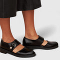 Zapatos Mary Jane ortopédicos de piel auténtica con detalles dorados