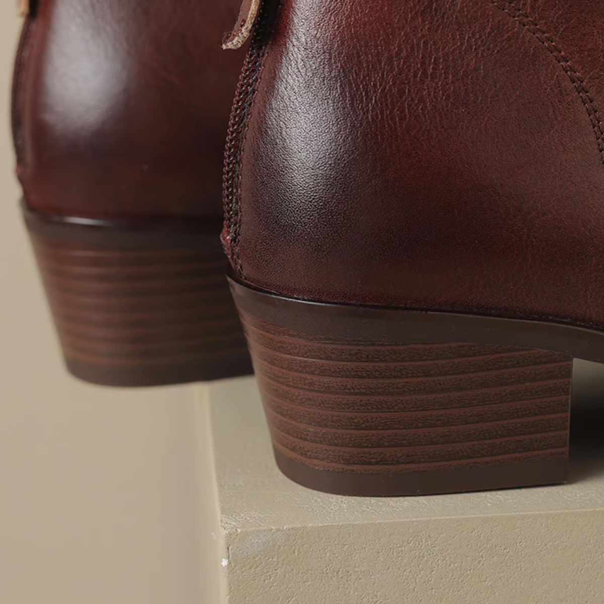 ZAFIRA™ | Botines de piel premium con tacón bajo