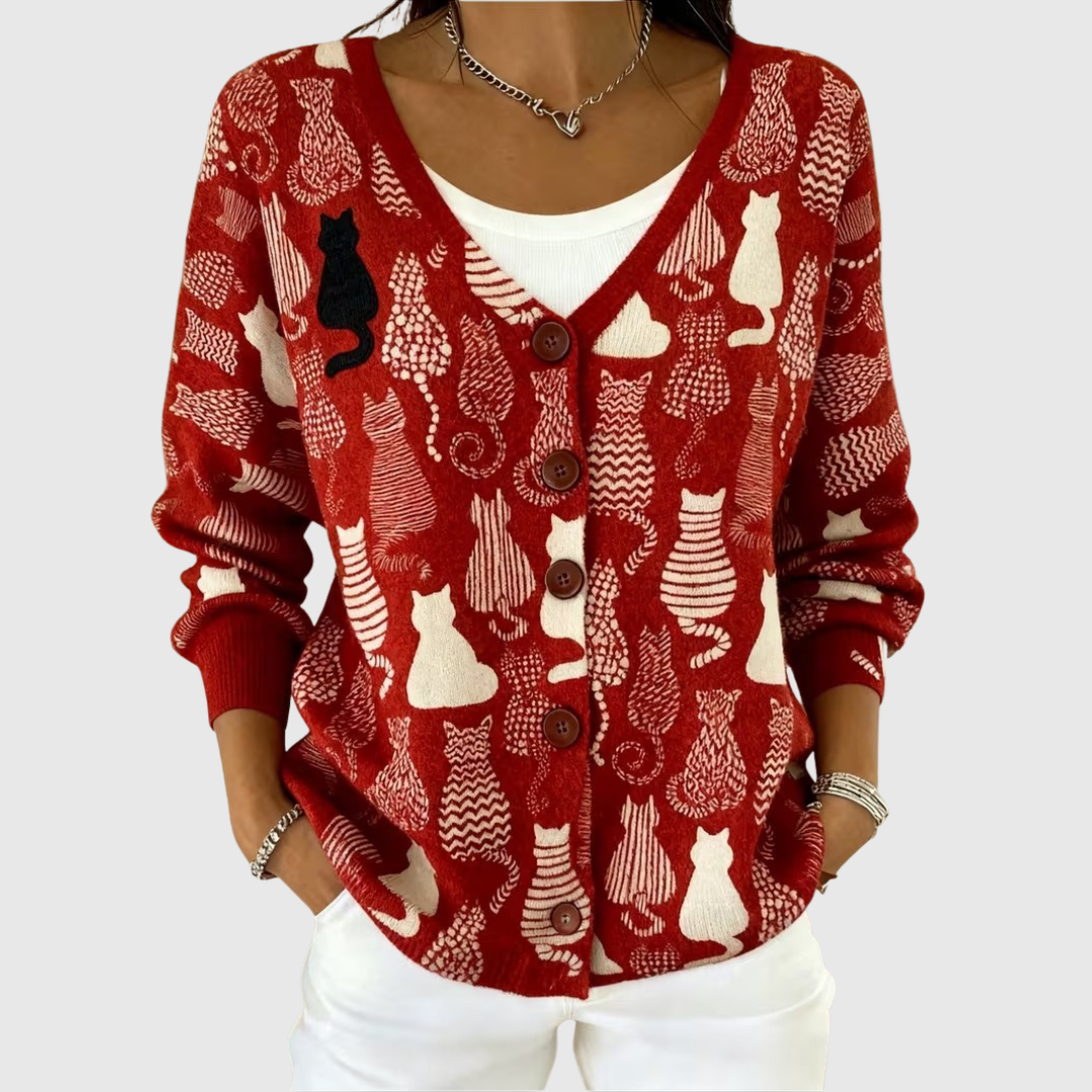 Vittoria, chaqueta de punto con botones