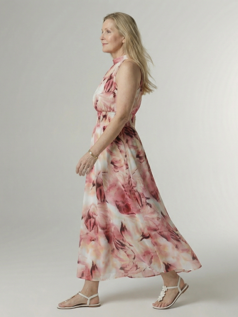 Sylin | Vestido Midi Halter Fruncido