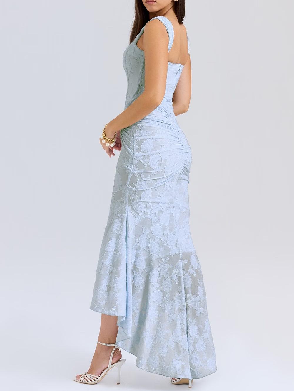 Selina | Vestido midi de encaje con cola de sirena
