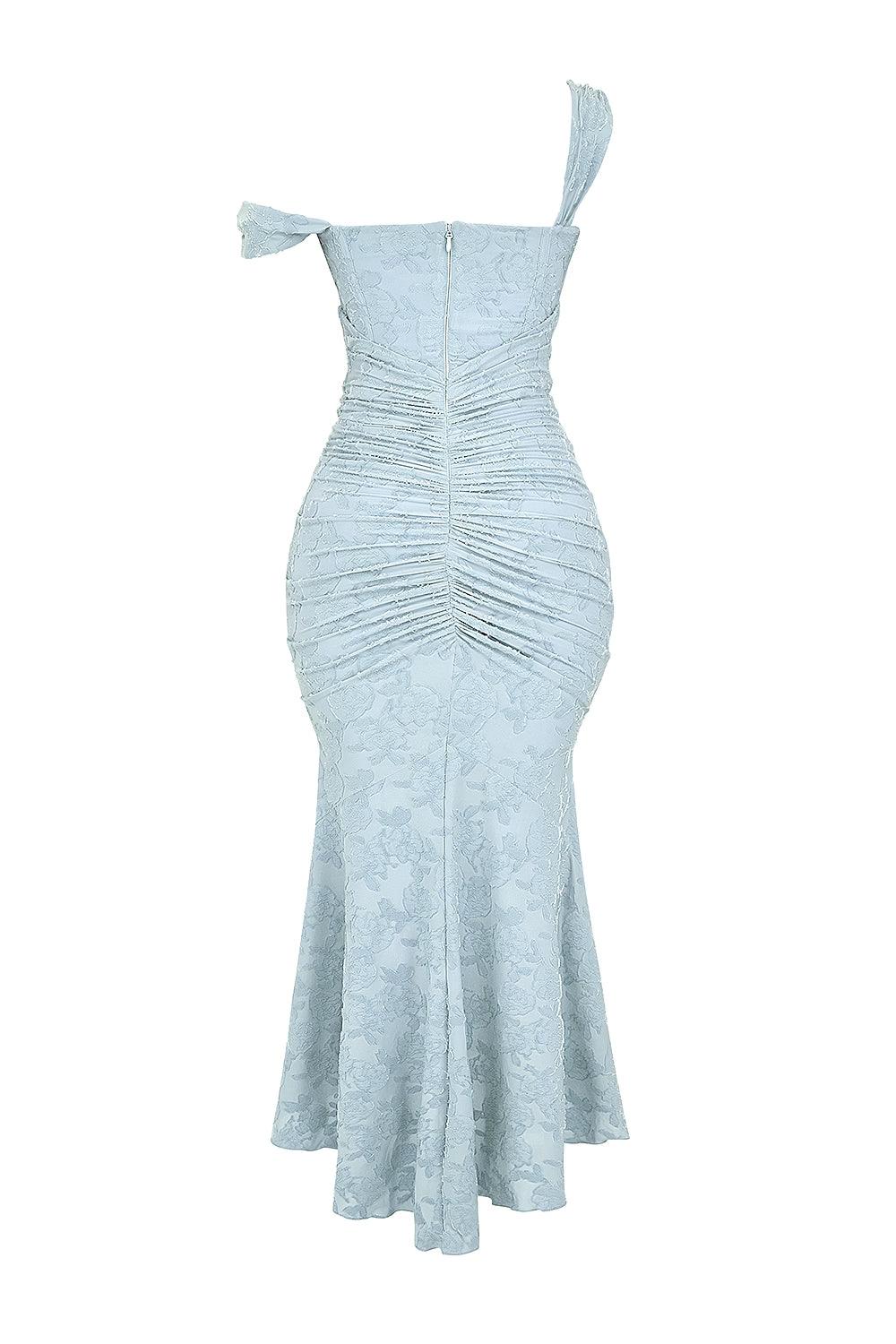 Selina | Vestido midi de encaje con cola de sirena