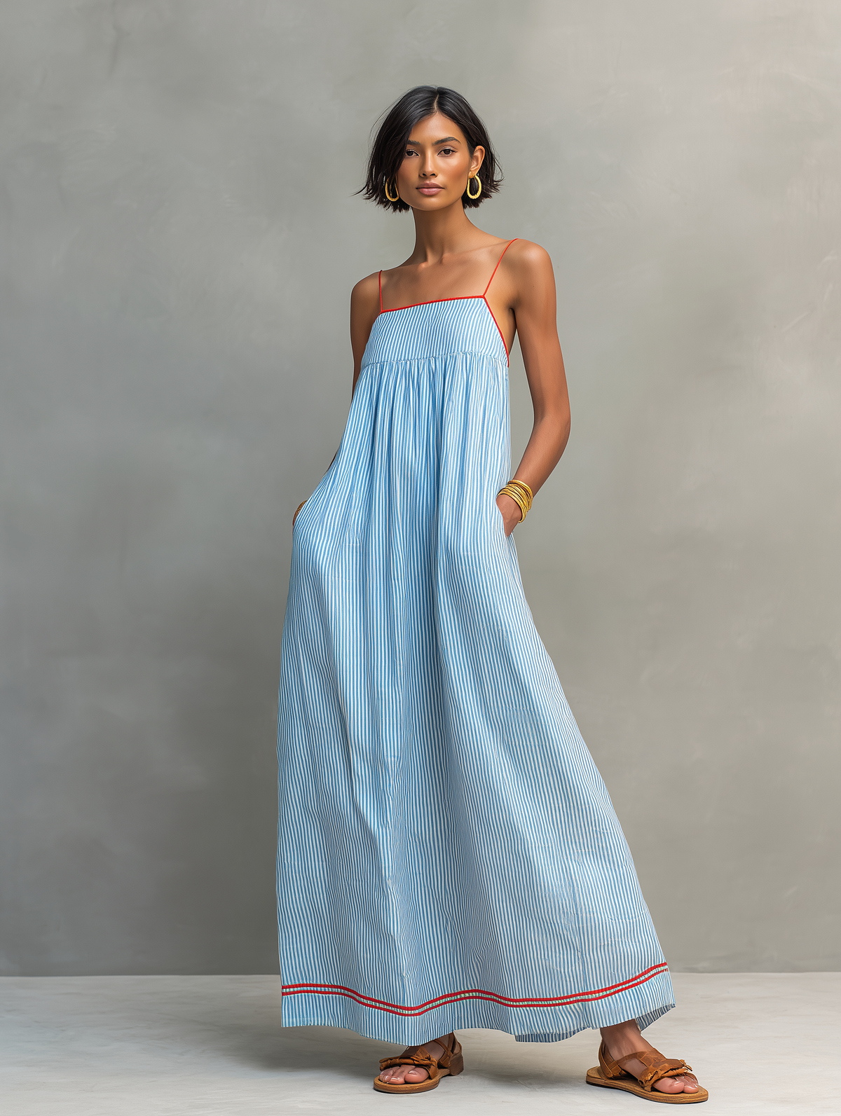 Petra | Vestido largo de rayas