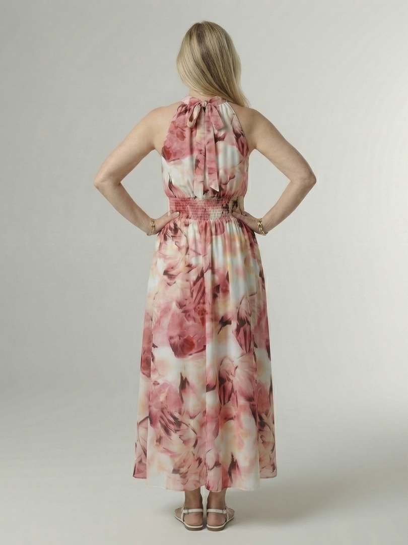 Sylin | Vestido Midi Halter Fruncido