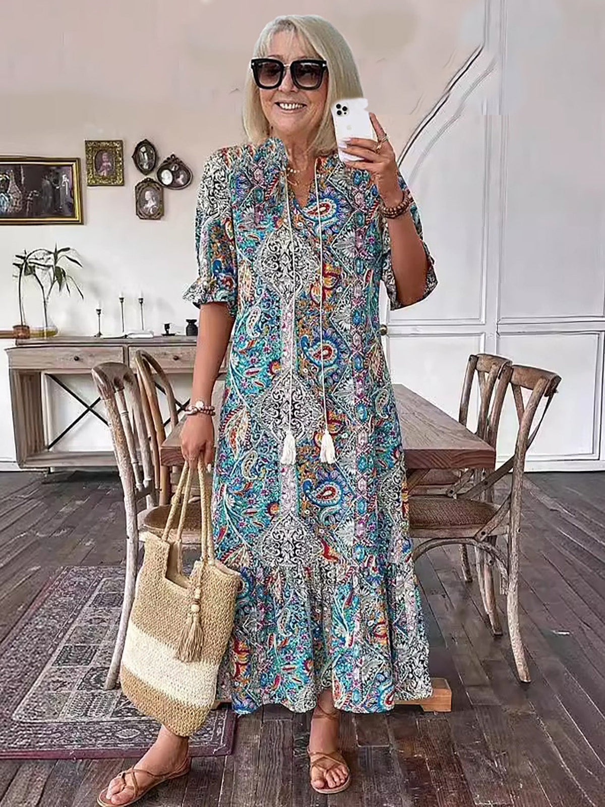 Sylvie | Vestido Maxi Bohemio Escalonado