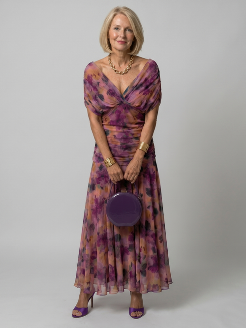 Cassia | Vestido de Noche Fluido con Hombros Descubiertos