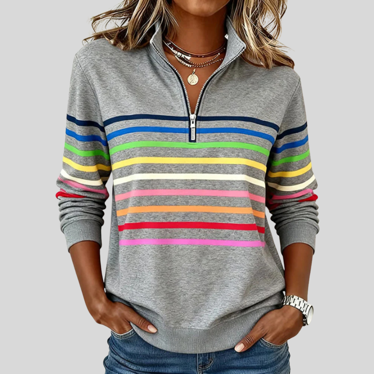 Reinou | Sudadera Deportiva con Media Cremallera