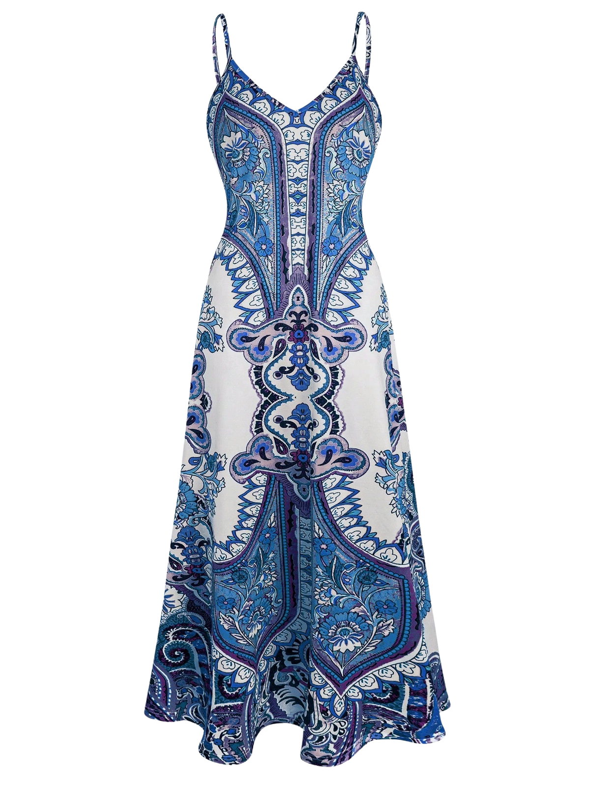 Skye – Vestido sin Mangas con Estampado Floral Boho