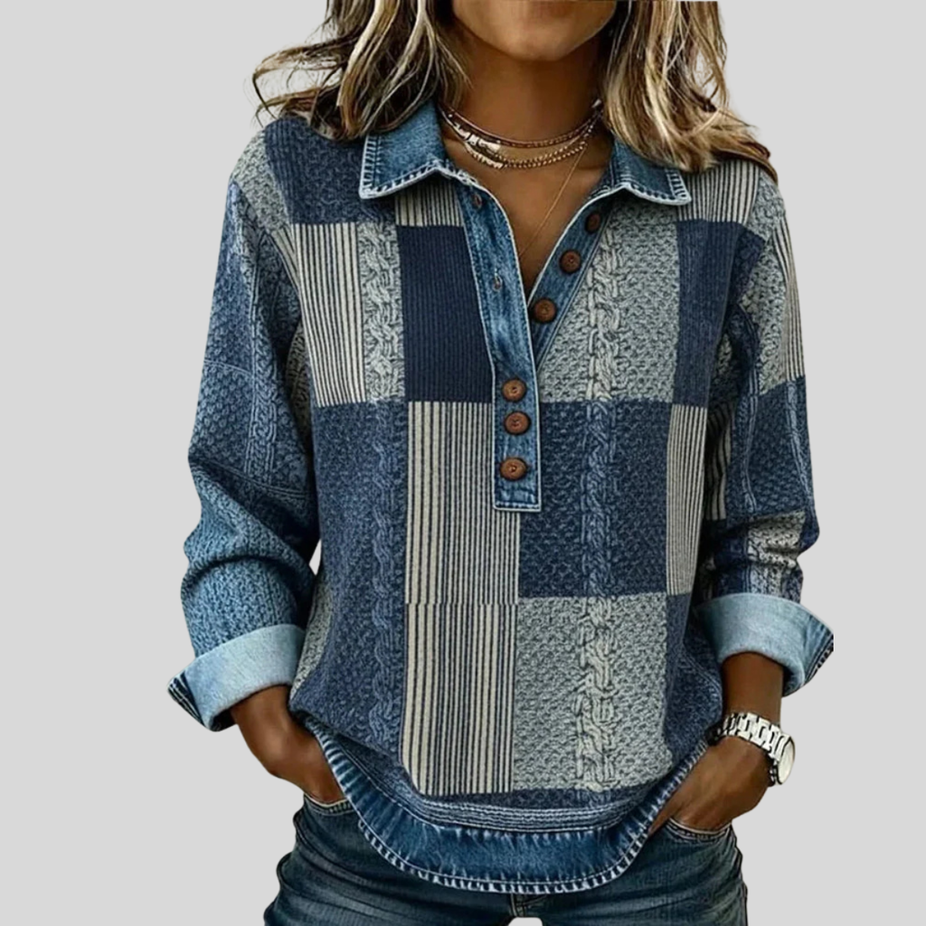 Meridell™ | Sudadera de Estampado en Bloques de Color