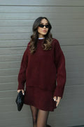 Conjunto Beatrice de falda y jersey de punto suave
