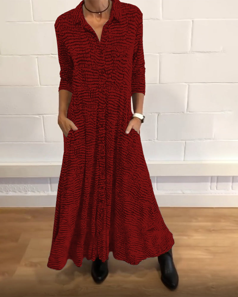 Marvella™ | Vestido Maxi Camisero Fluido