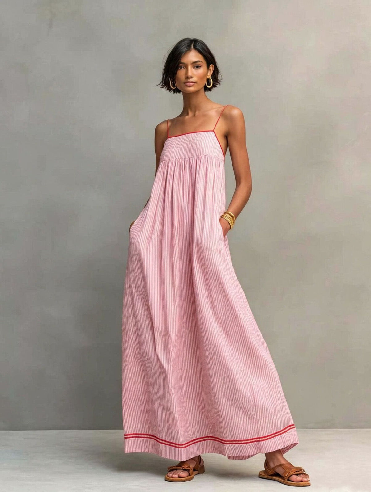 Petra | Vestido largo de rayas