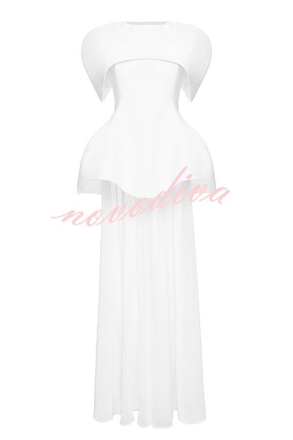 Conjunto de dos piezas Celeste con capa superpuesta