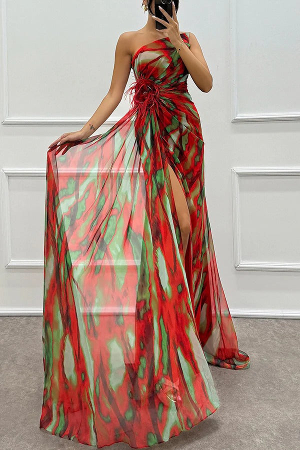 Mia™ | Vestido Drapeado Vibrante