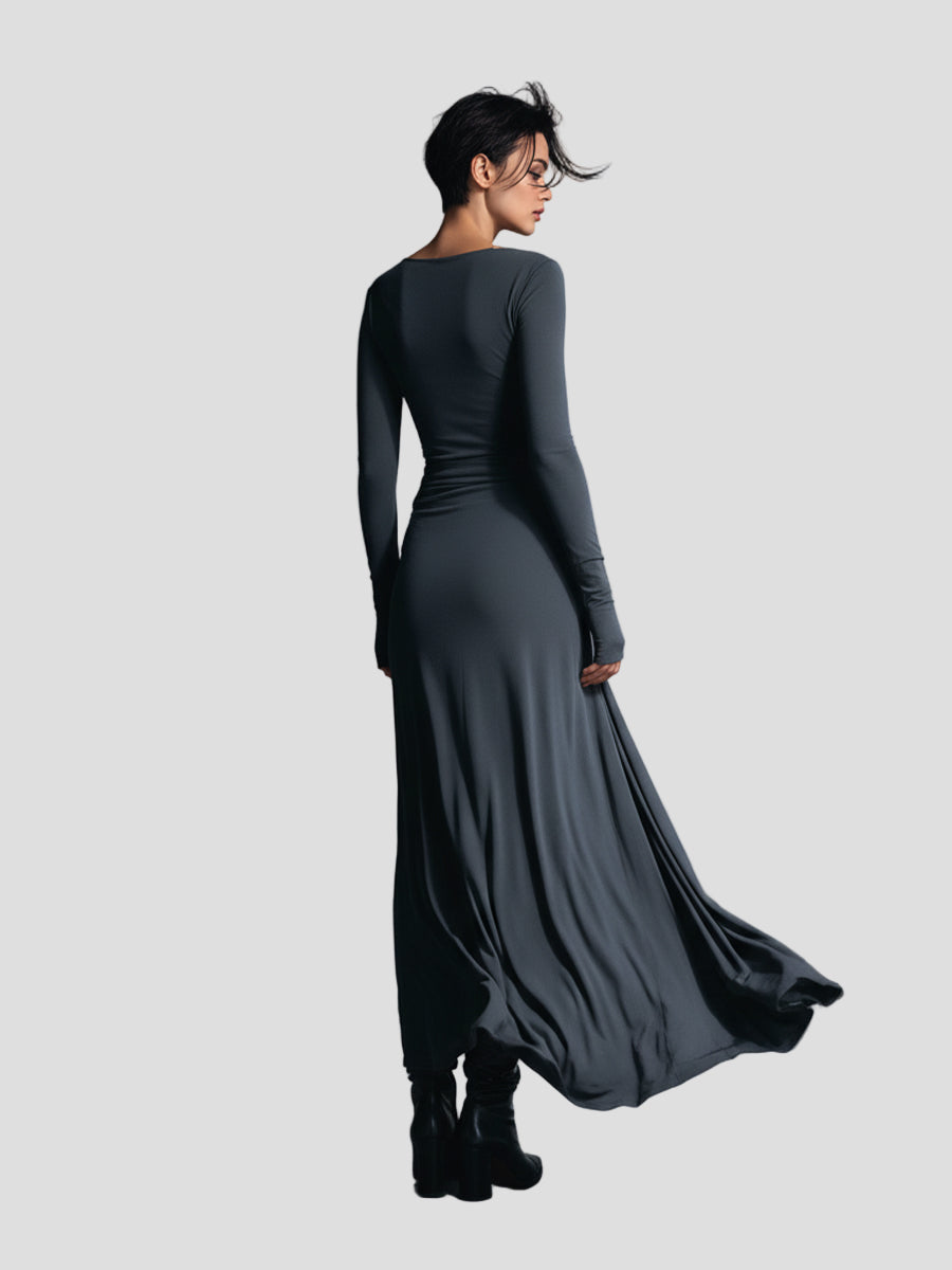 Elara™ Vestido largo elegante de corte esculpido