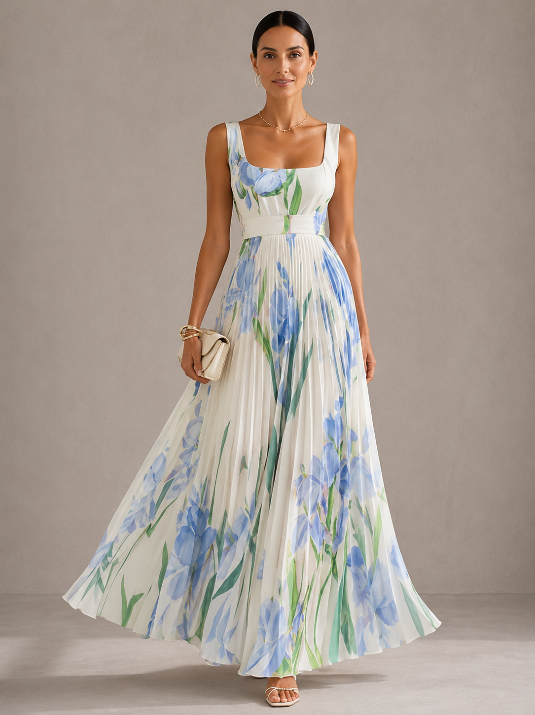 Cleodora | Vestido largo floral