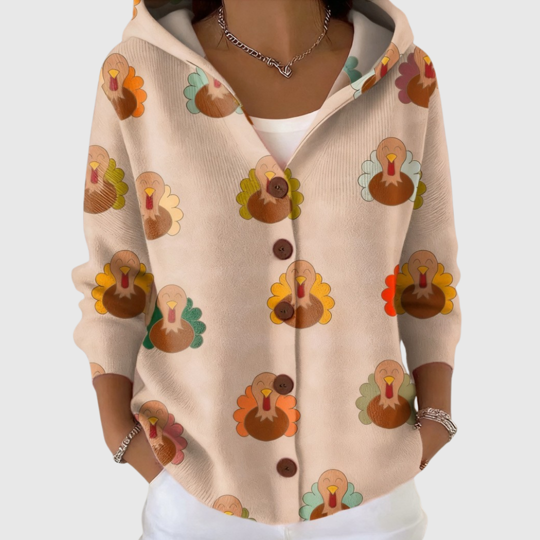 Pierina, chaqueta de punto con capucha