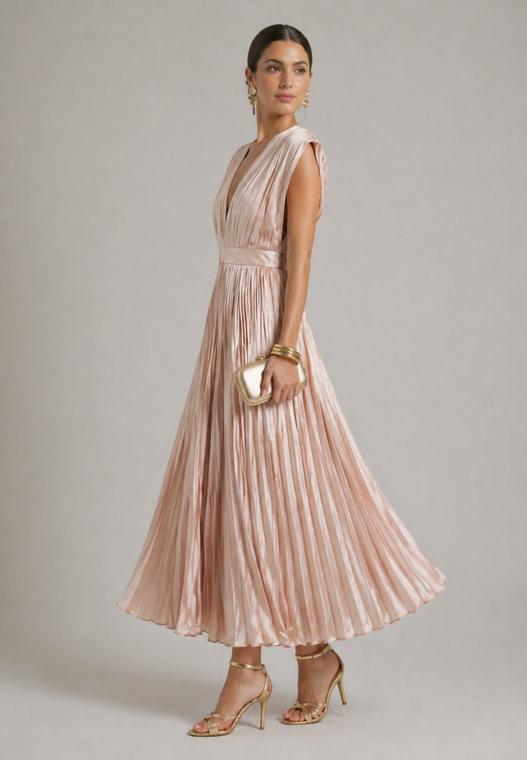 Annabelle | Vestido Midi Plisado Atemporal