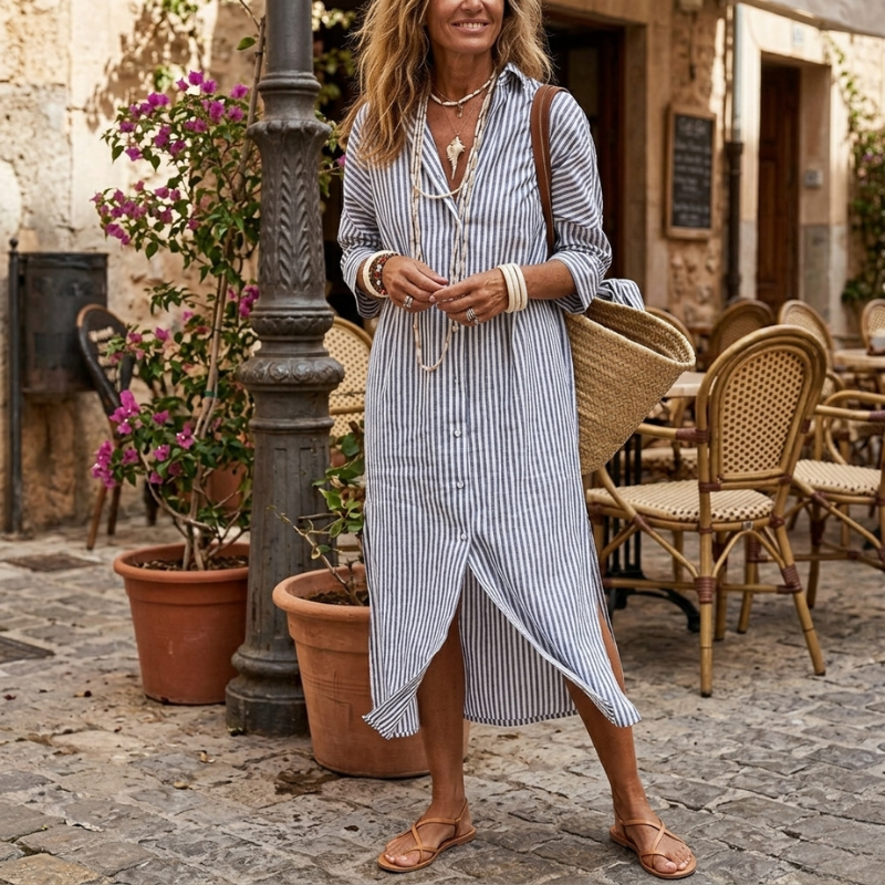 Willow | Vestido de Verano Elegante a Rayas