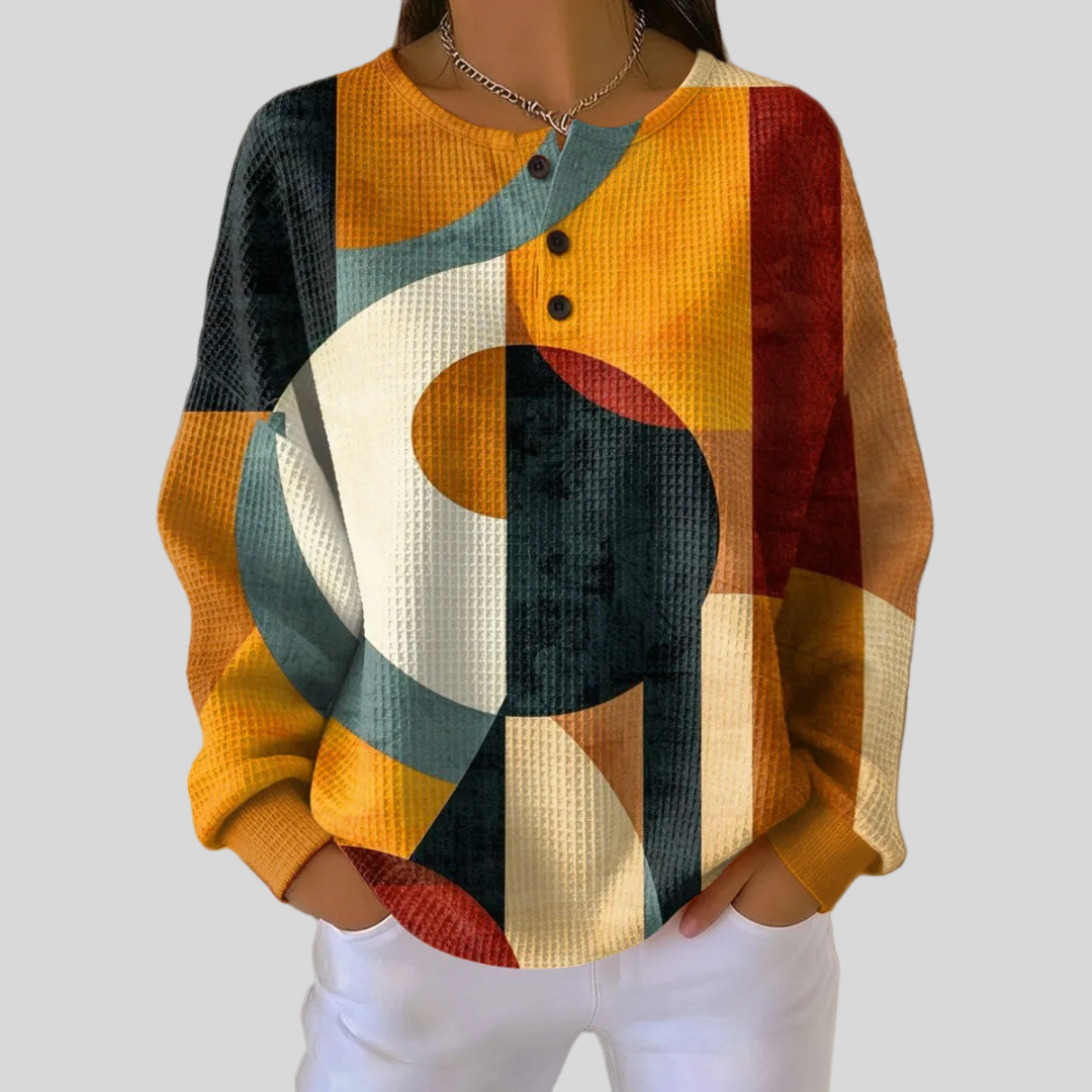 Jitske | Sudadera con Estampado Geométrico