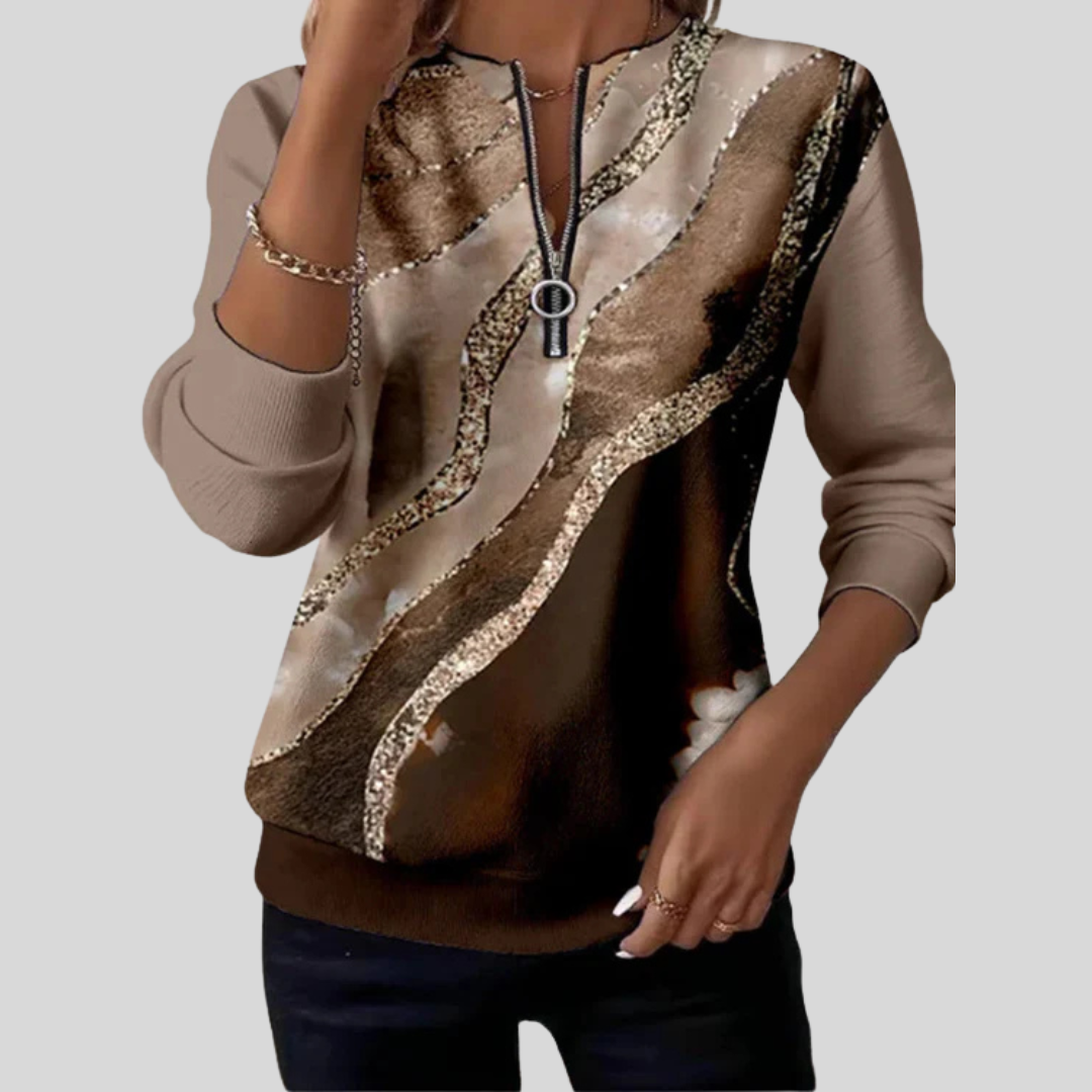 Hendrikje | Top Elegante con Cremallera