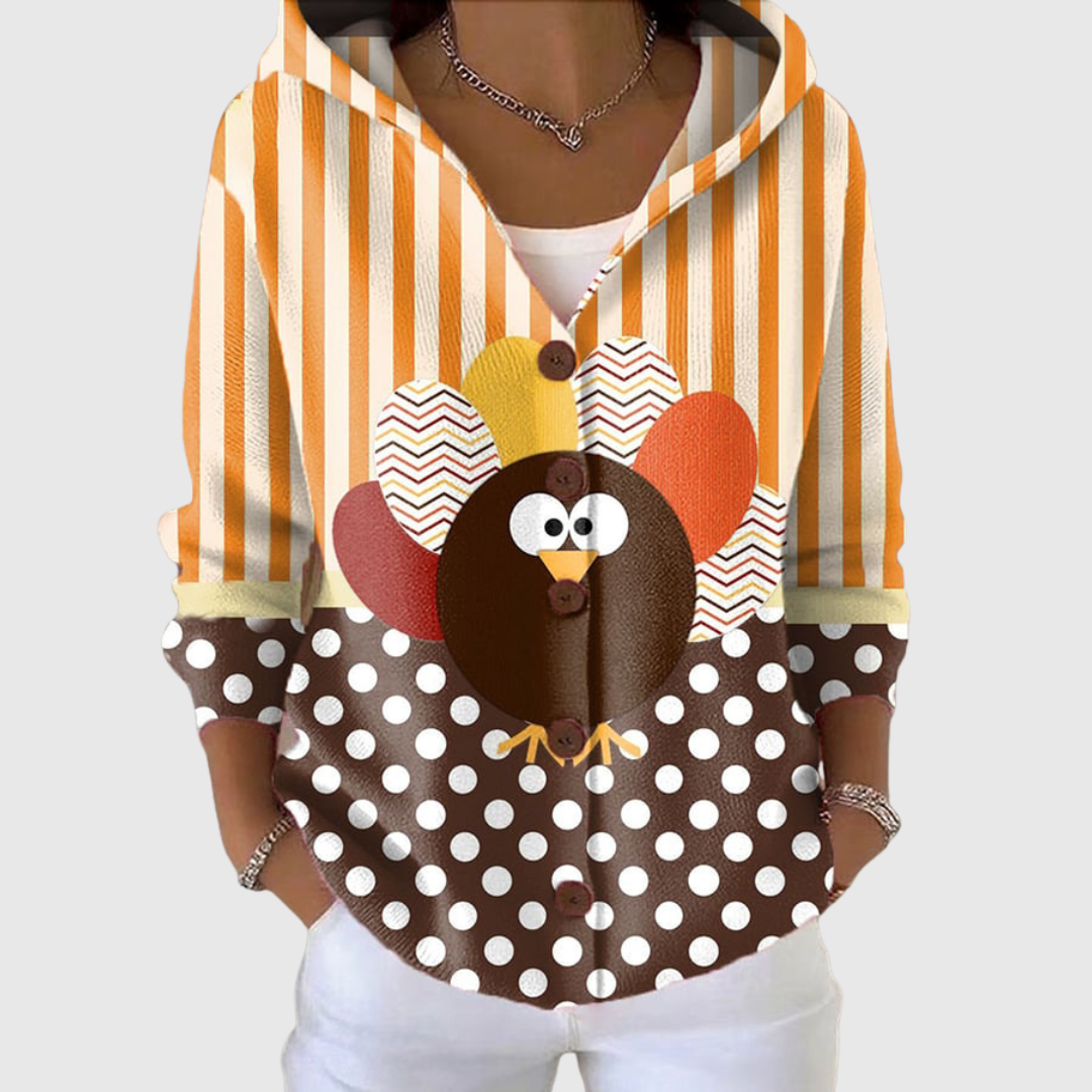 Alba, chaqueta de punto con capucha