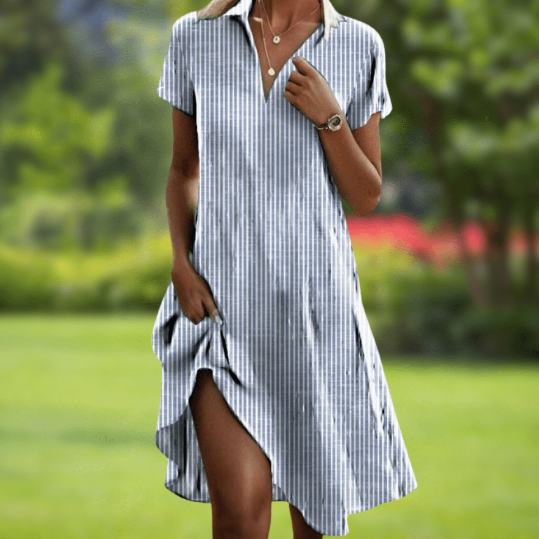 Lucille | Vestido Fluido con Estampado de Jardín