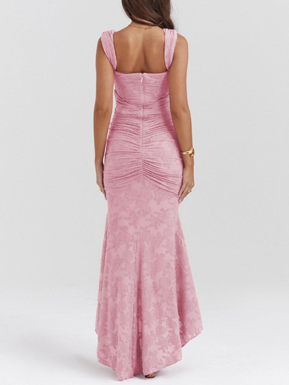 Selina | Vestido midi de encaje con cola de sirena