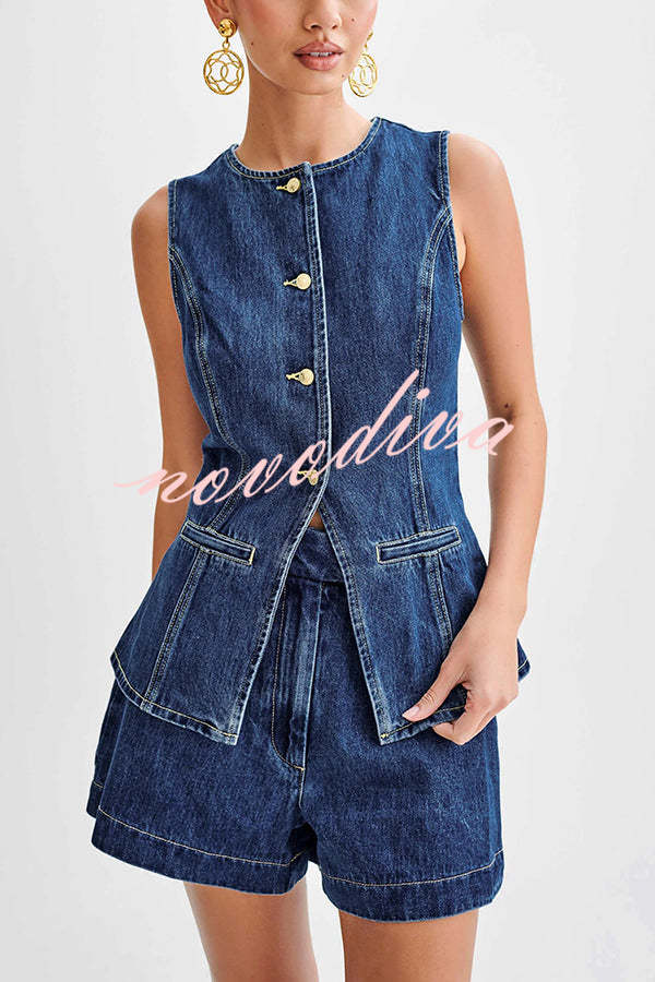 Shorts vaqueros Abel de talle alto y corte holgado