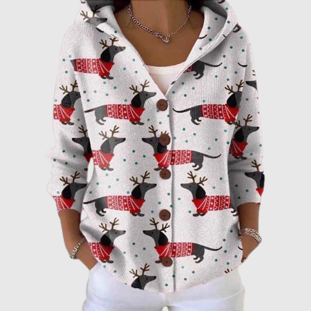 Amabile, chaqueta de punto con capucha