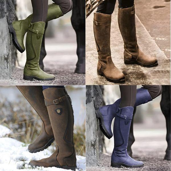 Evelyn | Botas altas de piel impermeables