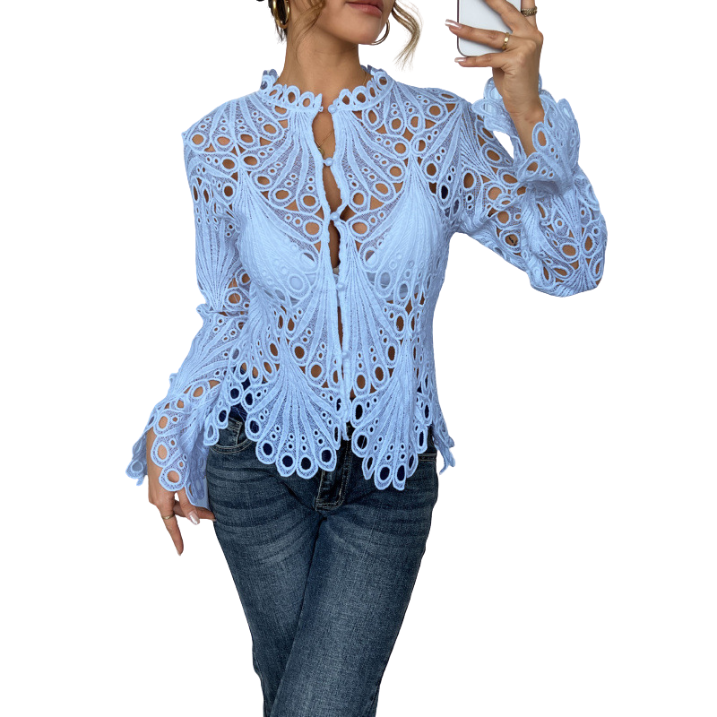 Melody – Blusa Moderna con Detalle Calado