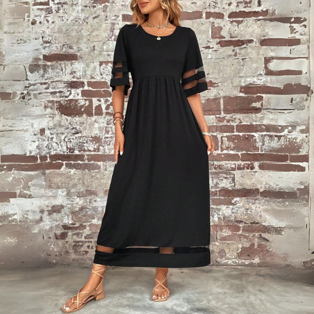 Aubrey™ – Vestido Midi Favorecedor que Disimula el Abdomen