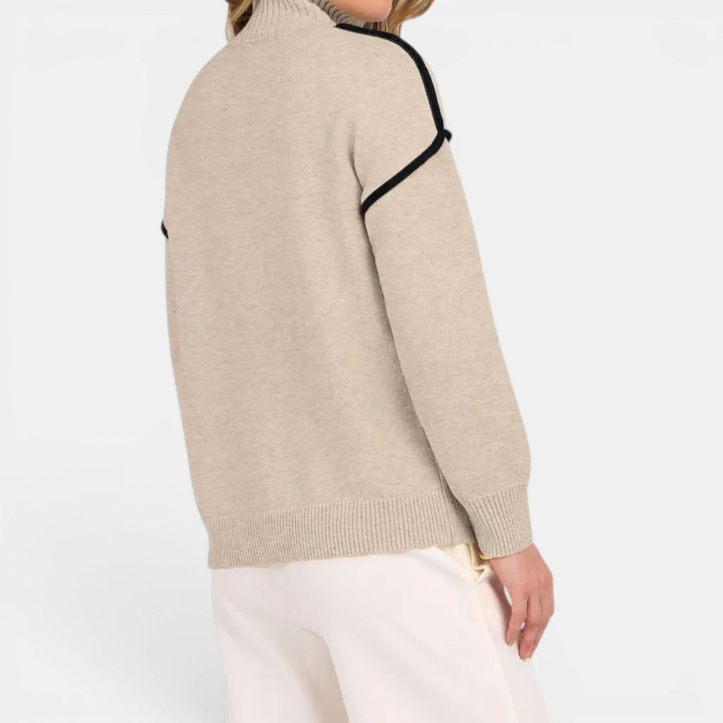 ZIBBY™ – Jersey con Cremallera Corta y Bloques de Color