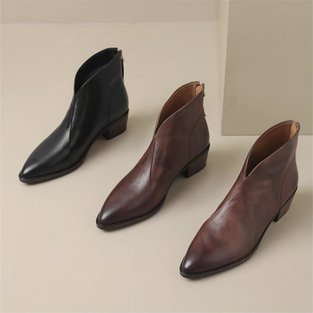 ZAFIRA™ | Botines de piel premium con tacón bajo