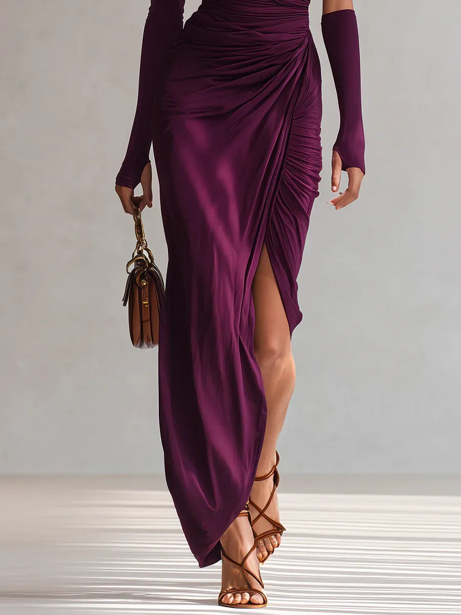 Rosalia™ Elegante vestido largo de un solo hombro
