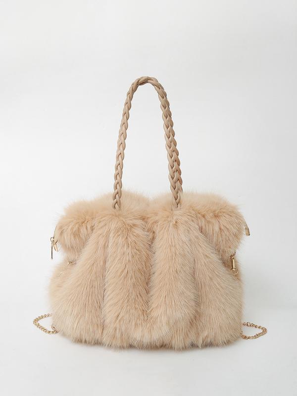 Luna | Bolso tote de hombro en terciopelo mullido