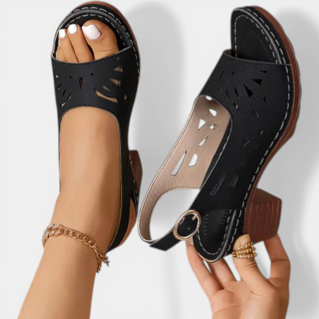 Dina | Sandalias ortopédicas de tacón con muelle
