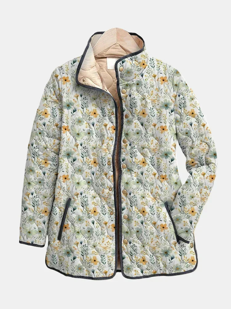 Nola | Encantadora Chaqueta Acolchada con Estampado Floral