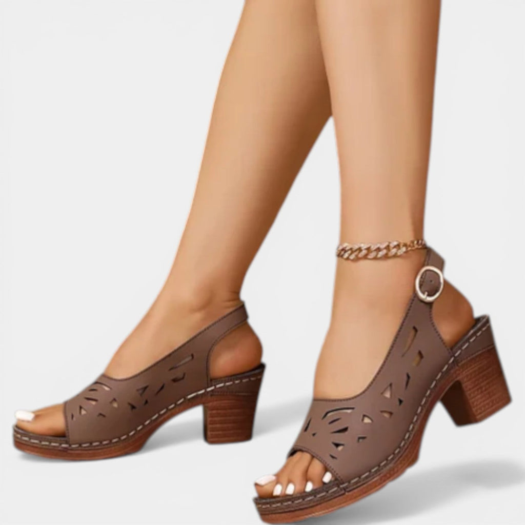 Dina | Sandalias ortopédicas de tacón con muelle