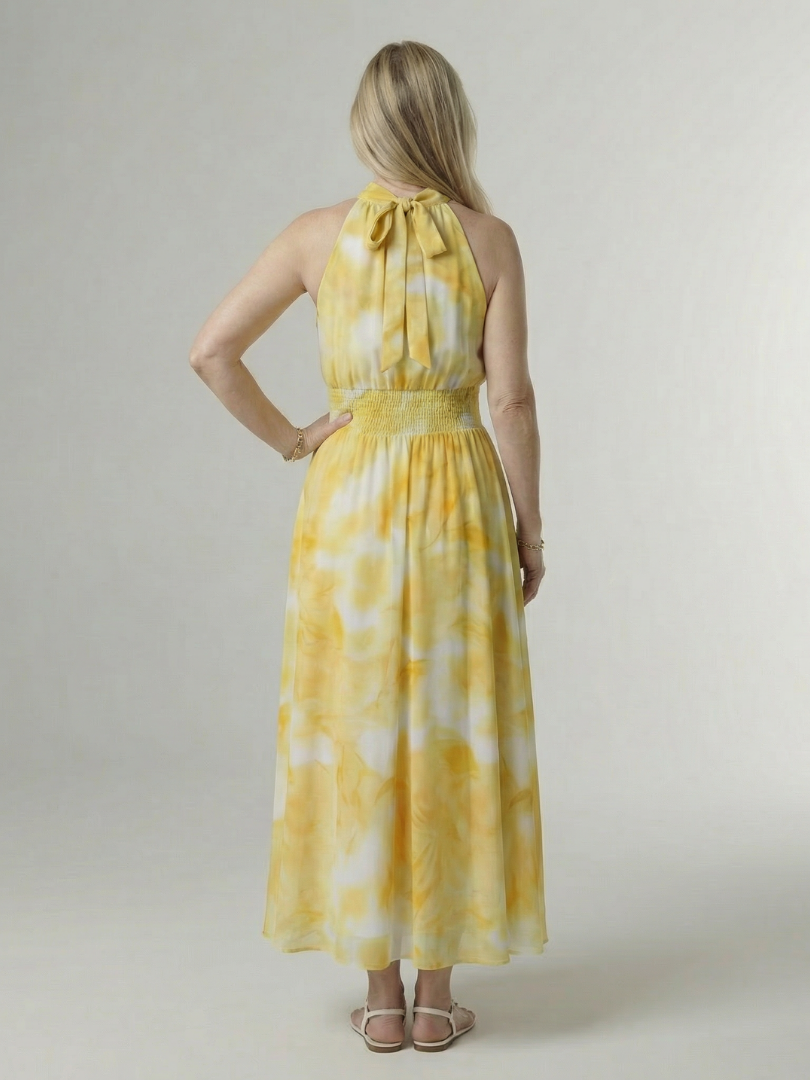 Sylin | Vestido Midi Halter Fruncido