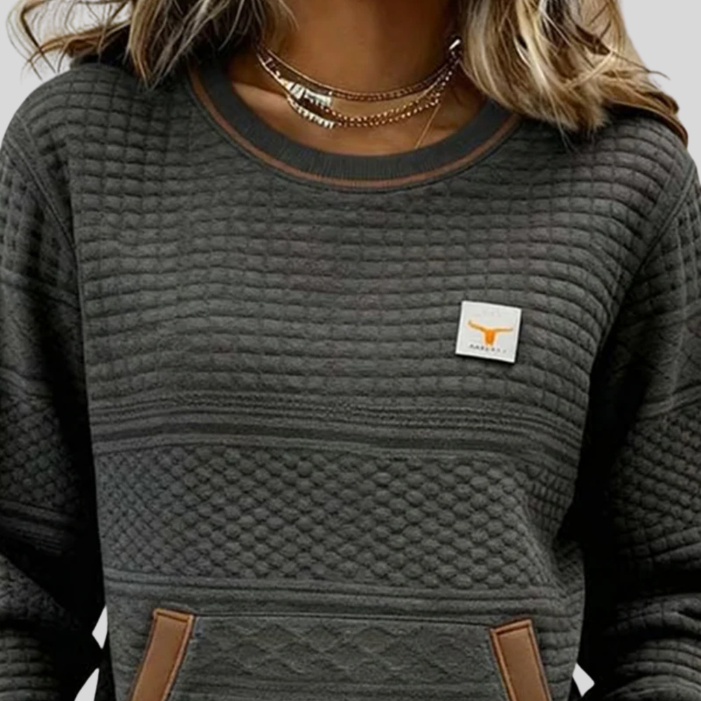 Noelle™ | Sudadera de Cuello Redondo en Bloques de Color