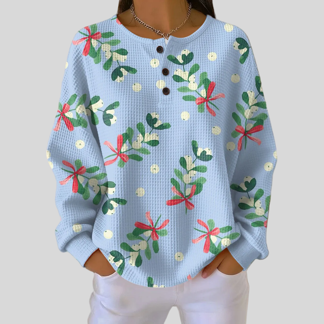 Jeltje | Sudadera Navideña con Estampado Floral